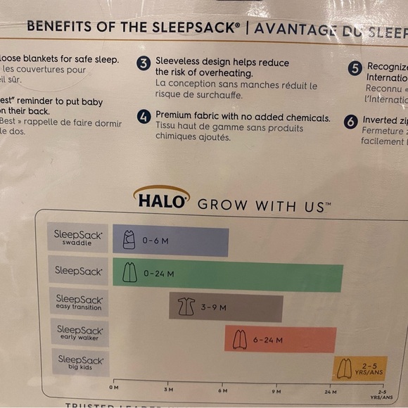 Halo Sleep Sack Twinkle Pink Size Medium 6-12 months TOG 0.5 NWT - Picture 7 of 8